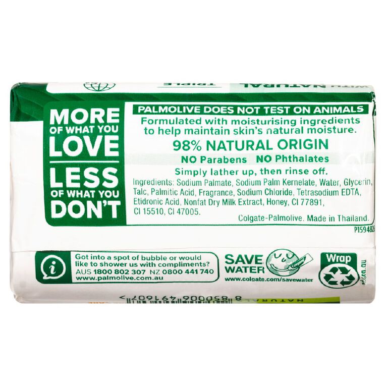 Palmolive Naturals Milk & Honey Replenishing Bar Soap 90gm 4 Pack, , hi-res