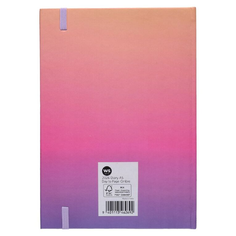 WS 2026 Diary Day to Page A5 Ombre, , hi-res