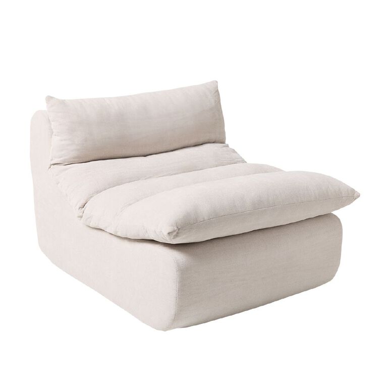 Living & Co Belle Slouch Chair Cream, , hi-res