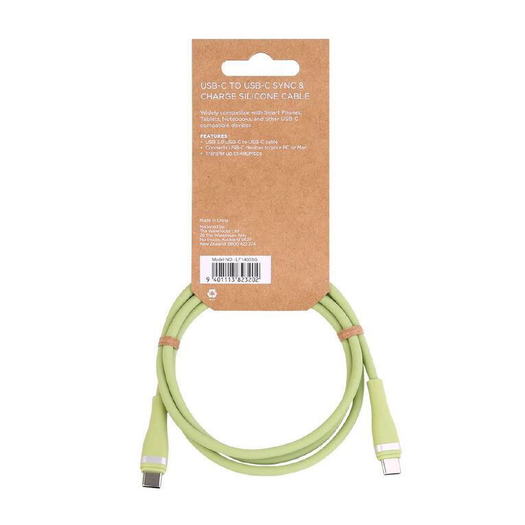Tech.Inc USB-C To USB-C Cable 1M Sage, , hi-res