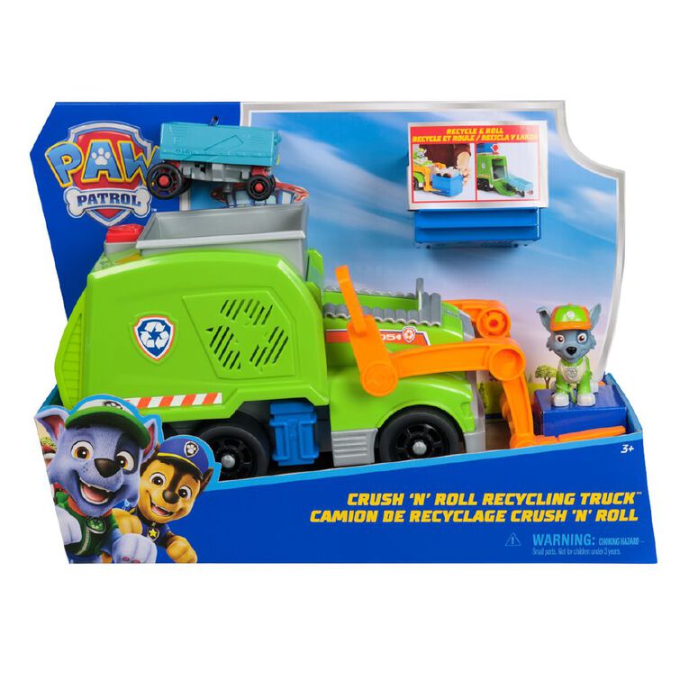 Paw Patrol Crush N' Roll Recycling Truck, , hi-res