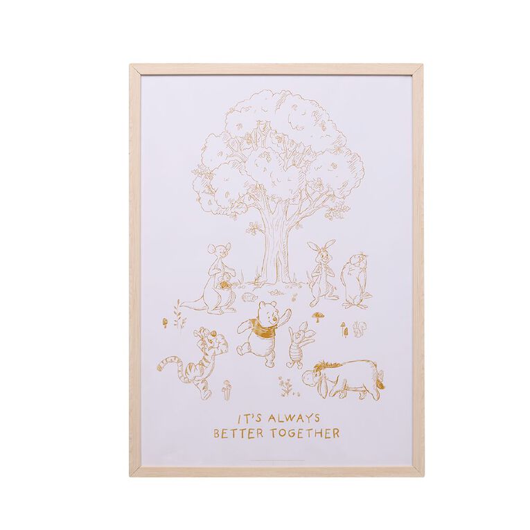 Winnie the Pooh Framed Print Wall Art 50cm x 70cm, , hi-res