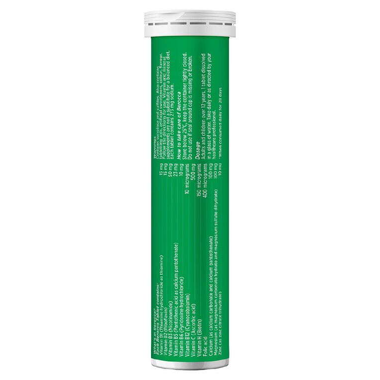 Berocca Energy Vitamin B & C Orange Flavour Effervescent Tablets 15 Pack, , hi-res
