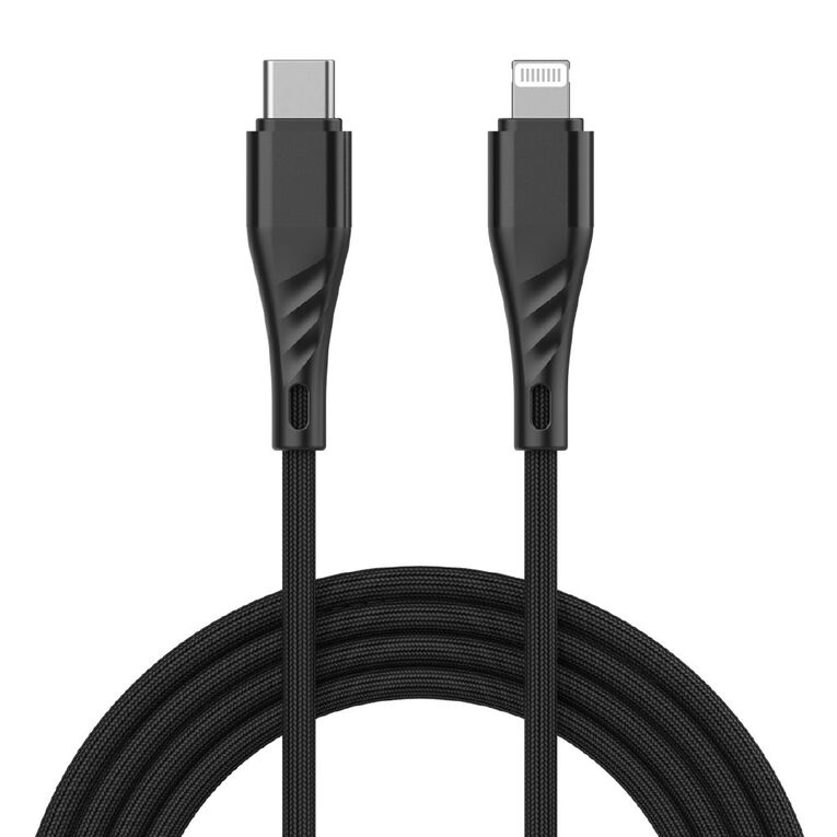 Tech.Inc USB C To Lightning Cable 1m Black, , hi-res