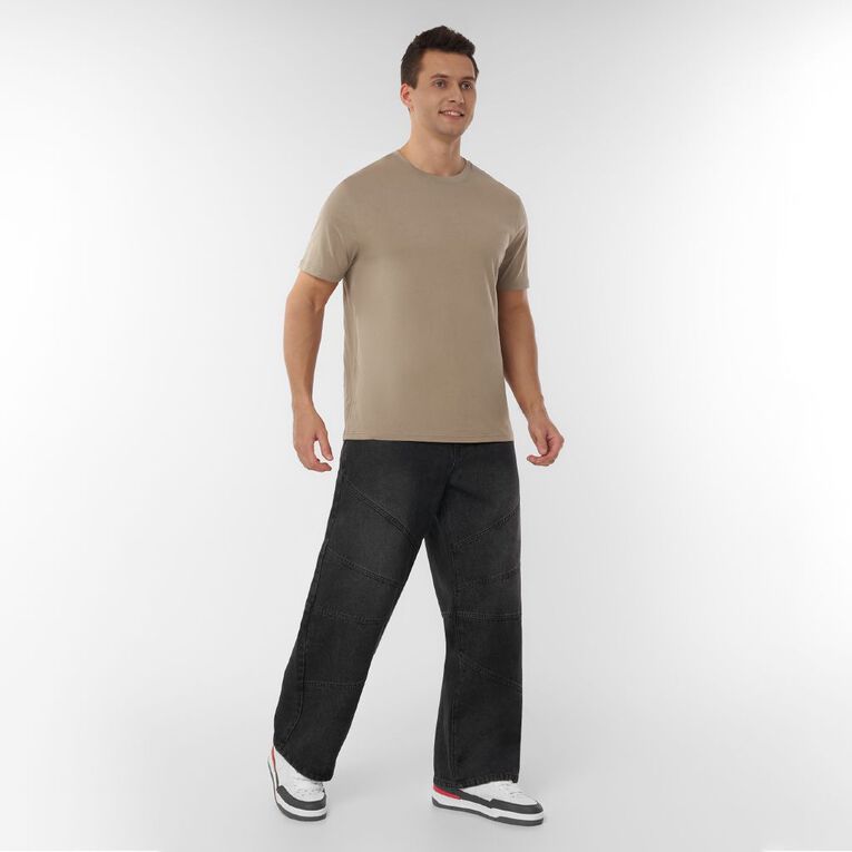 H&H Men's Regular Fit Plain Tee, Brown Mid cinder, hi-res