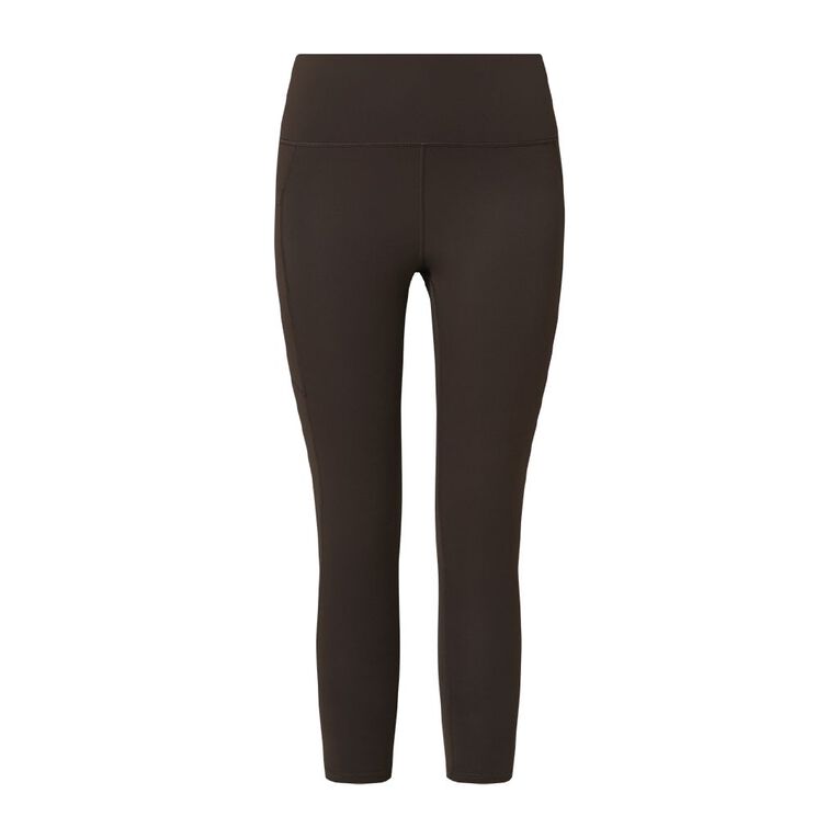 Active Intent Women's Side Pocket 7/8 Leggings, Brown Dark, hi-res