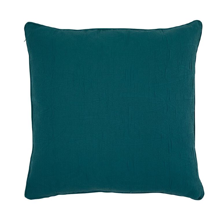 Living & Co Cushion Jacquard Palm Green 60cm x 60cm, , hi-res