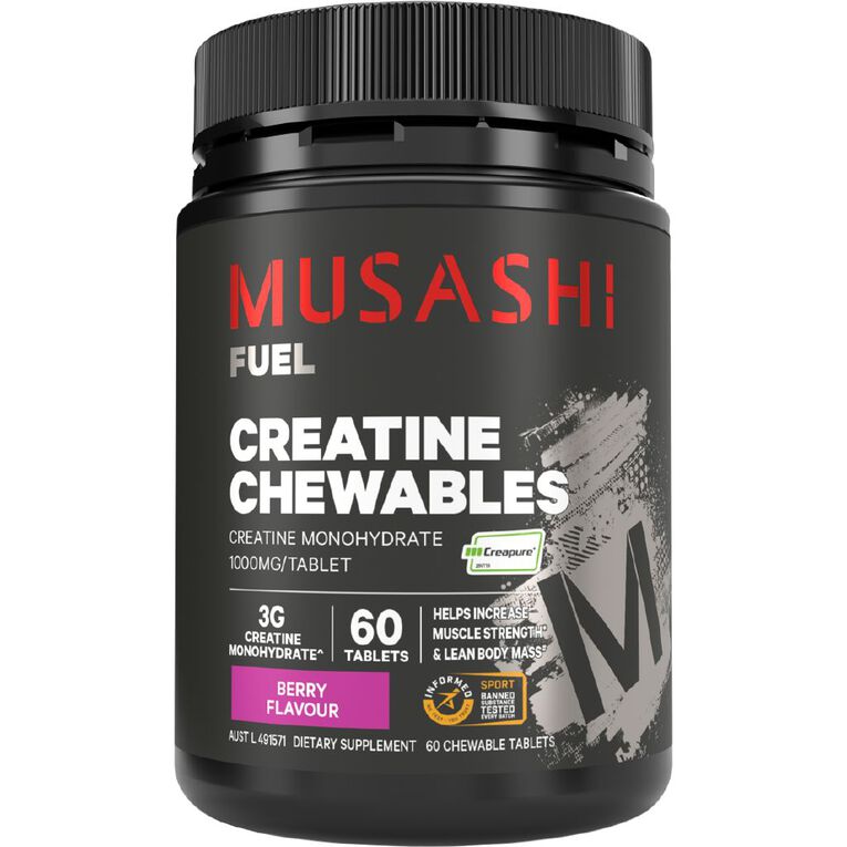 Musashi Fuel Creatine Chewables, , hi-res