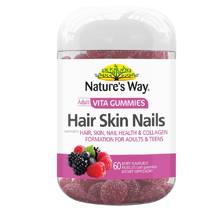 Nature's Way Adult Vita Gummies Hair Skin & Nails 60s, , hi-res