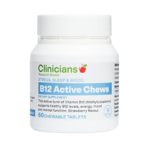 clinicians b12 active chewable 60 tablets 60 tablet