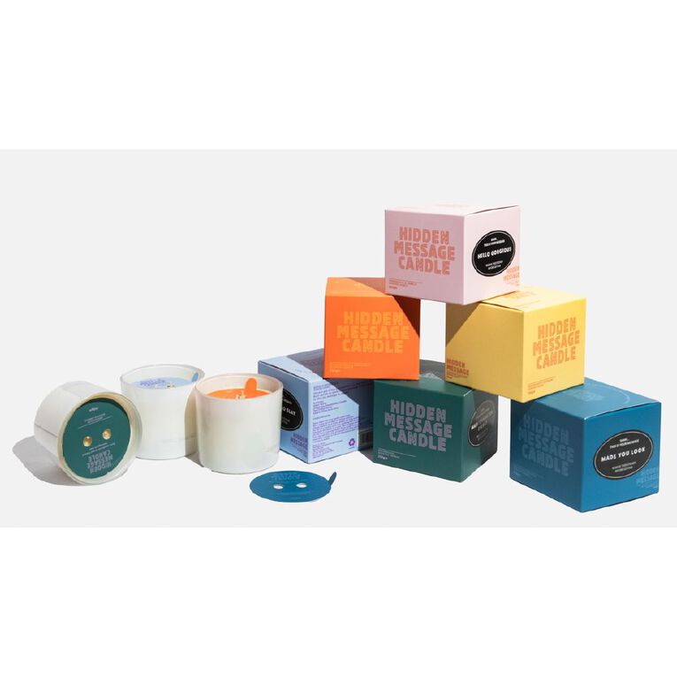 Living & Co Hidden Message Candle Blood Orange & Grapefruit Orange 250g, , hi-res