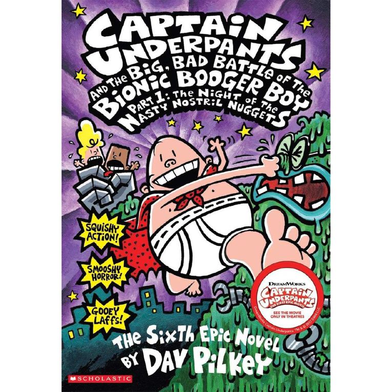 Capt. Underpants #6 Big Bad Battle of Bionic Booger Boy 1 by Dav Pilkey, , hi-res