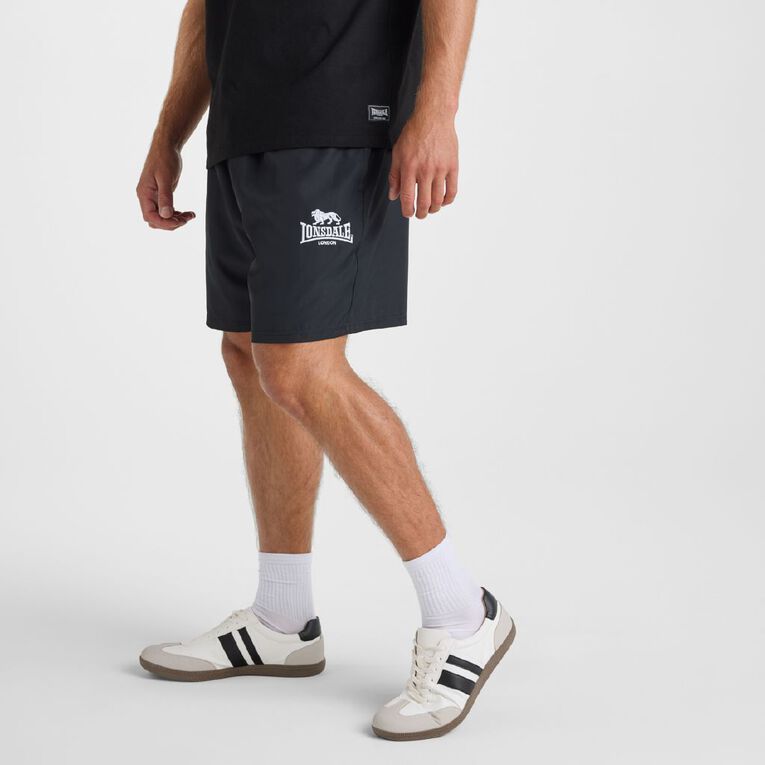 Lonsdale Men's Club Shorts, Black, hi-res
