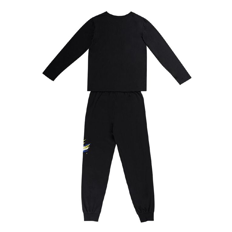Sonic Boys' Knit Pyjama Set, Black, hi-res