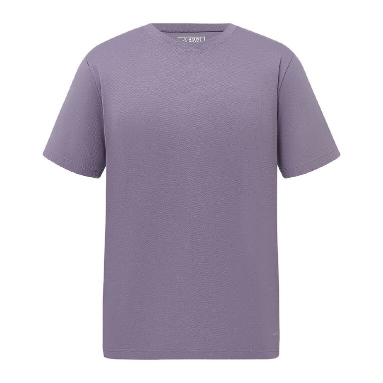 Active Intent Men's Cooldry Tee, Purple Mid, hi-res