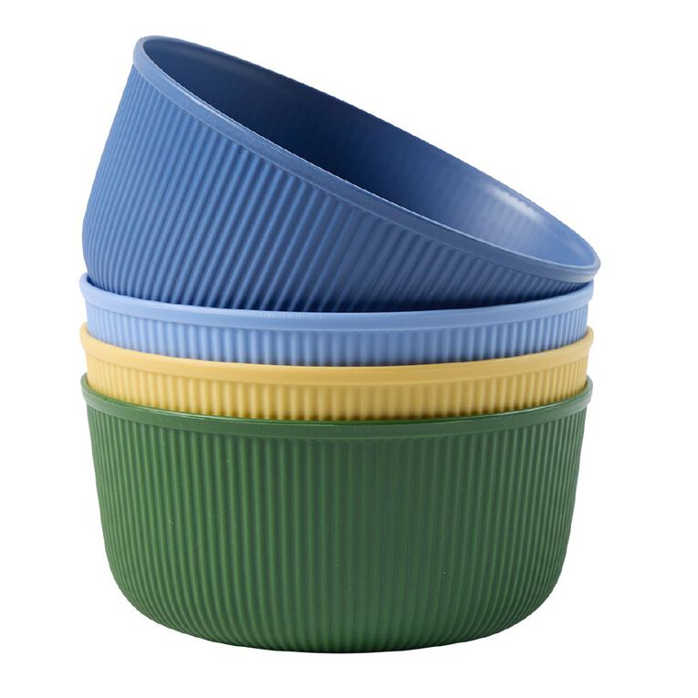 Living & Co Tropical Picnic Bowls Multi-Coloured 4 Pack, , hi-res