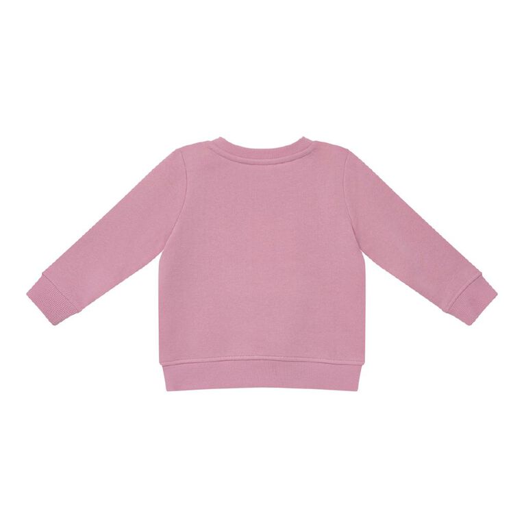 Young Original Babys' Plain Crew Sweatshirt Pink Light The Warehouse
