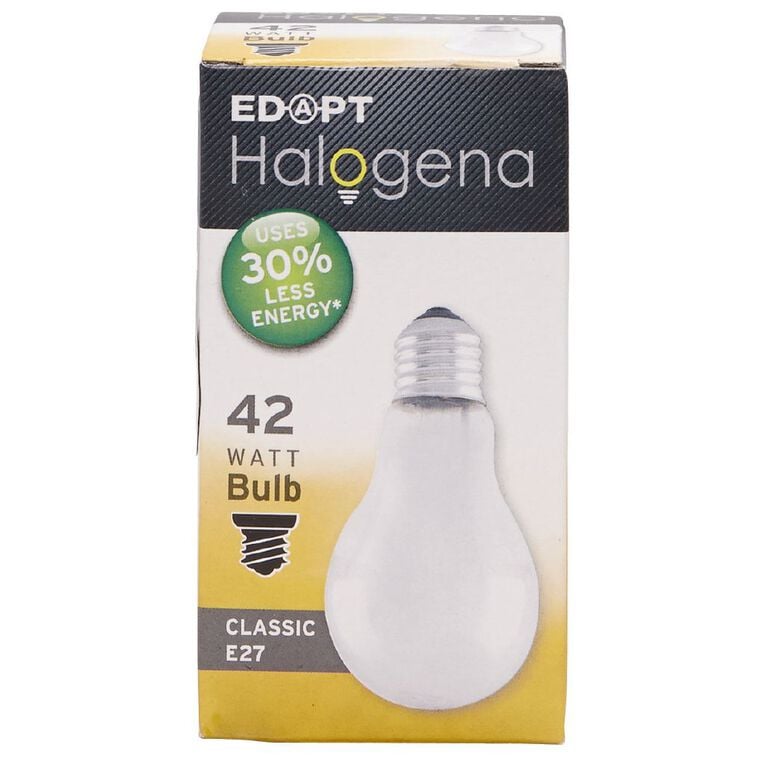 Edapt Halogena E27 Classic Light Bulb 42W, , hi-res