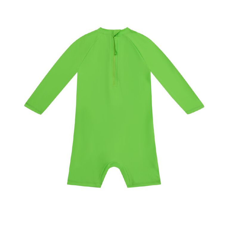 Young Original Toddler Long Sleeve Plain Rash Suit, Green Light, hi-res