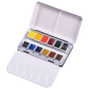 BLOCKX Watercolour Half Pan Metal Box 12 Set