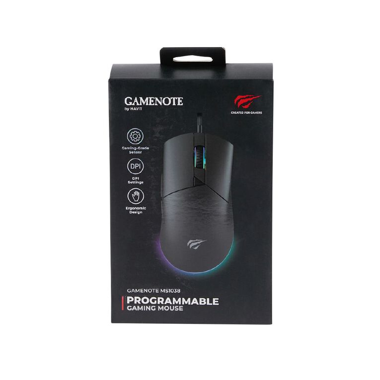 Gamenote RGB Backlit Programmable Mouse, , hi-res