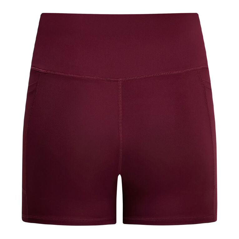 Active Intent Women's Supersoft Pocket Bike Shorts, Red Mid, hi-res