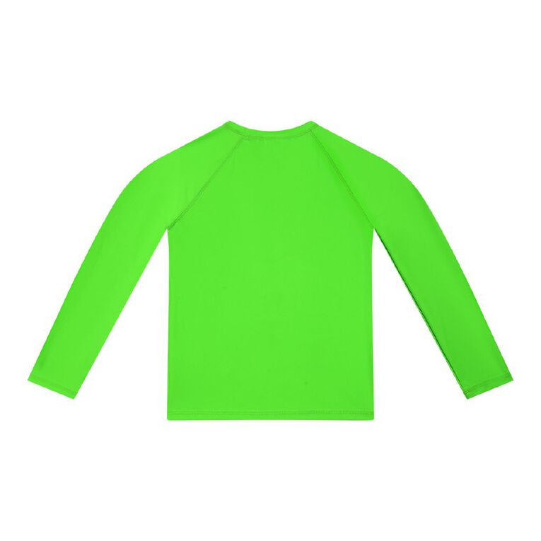 Young Original Long Sleeve Neon Rash Top, Green Light, hi-res