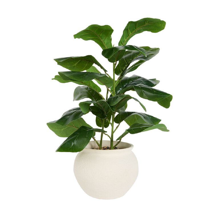 Living & Co Artificial Fiddle Leaf Fig Plant in Pot, , hi-res