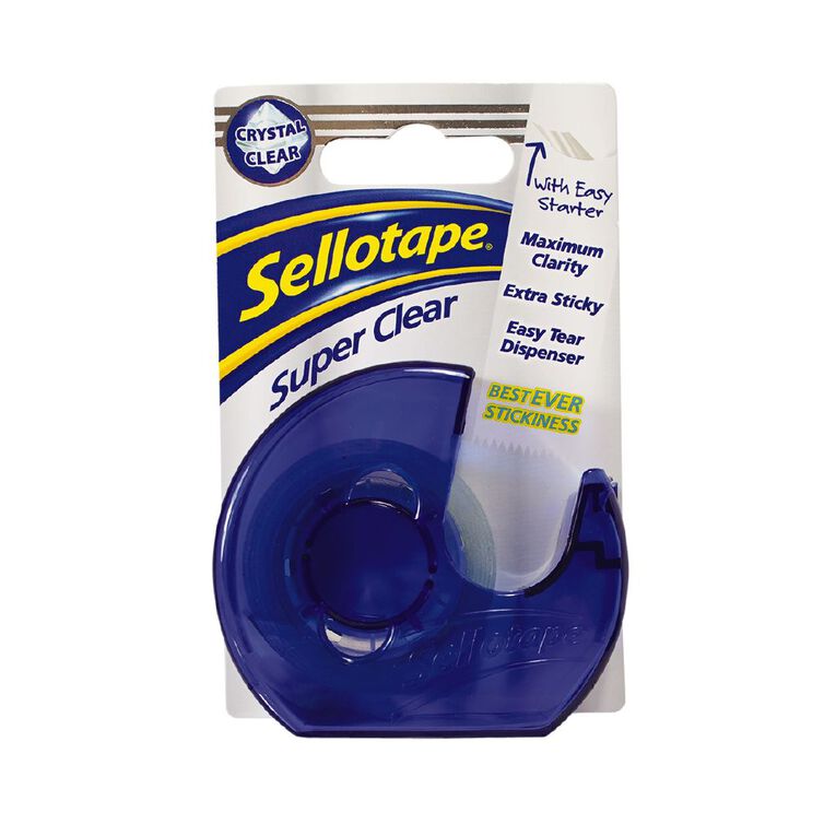 Sellotape Super Clear 18mm x 15m On Dispenser, , hi-res