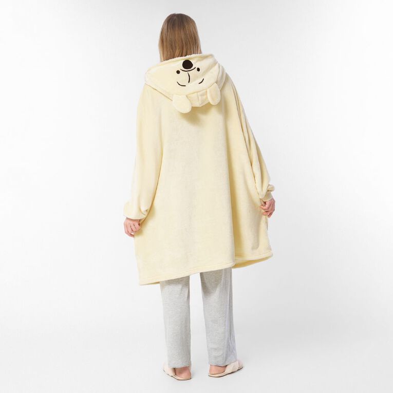 Winnie the Pooh Women's Coral Fleece Hoodie, Yellow Light, hi-res