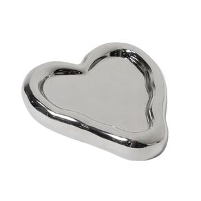 Living & Co Silver Heart Trinket Tray