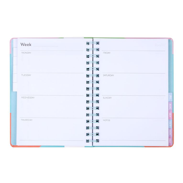 WS Undated Planner With Months Multi-Coloured, , hi-res