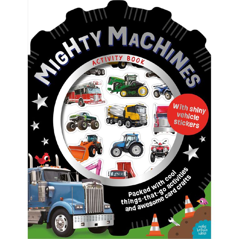 Shiny Stickers: Mighty Machines Activity Book by Make Believe Ideas, , hi-res