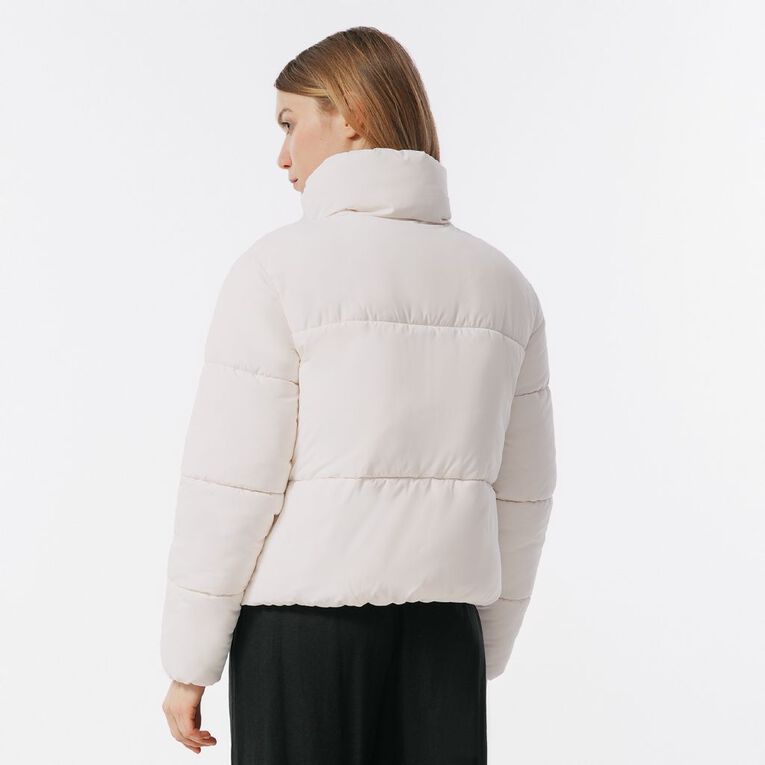 H&H Women's Puffer Jacket, Cream, hi-res