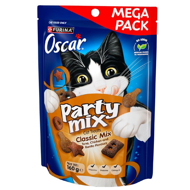 Oscar Party Mix Classics Cat Treats 160g, , hi-res