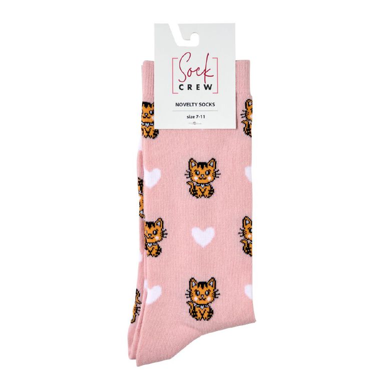Sock Crew Women's Novelty Socks 1 Pack, Pink, hi-res