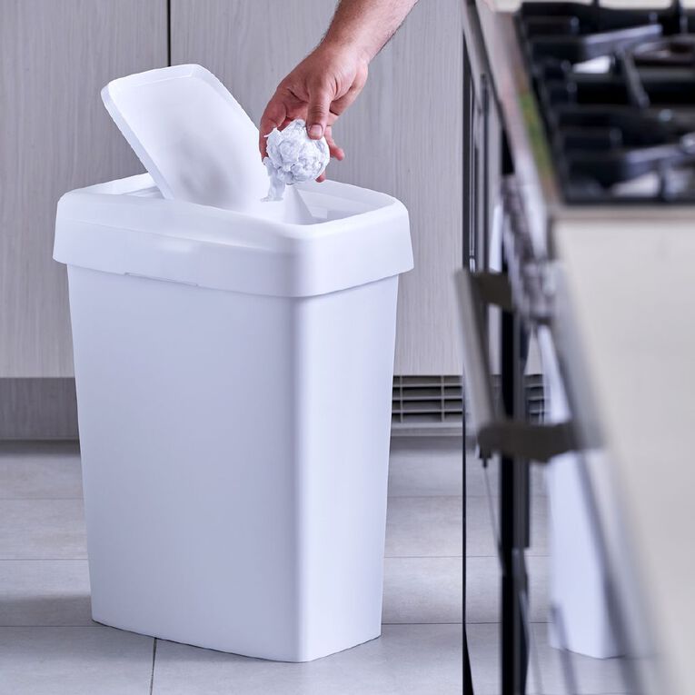 Living & Co Slim Rubbish Bin 50L, , hi-res