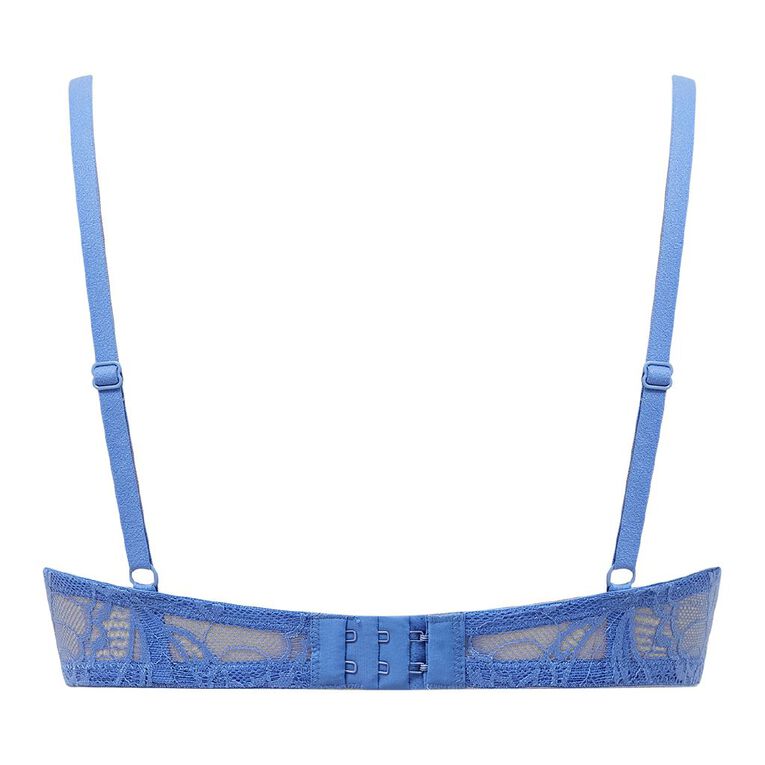 H&H Women's Ava Lace Soft Cup Underwire Bra, Blue Mid, hi-res