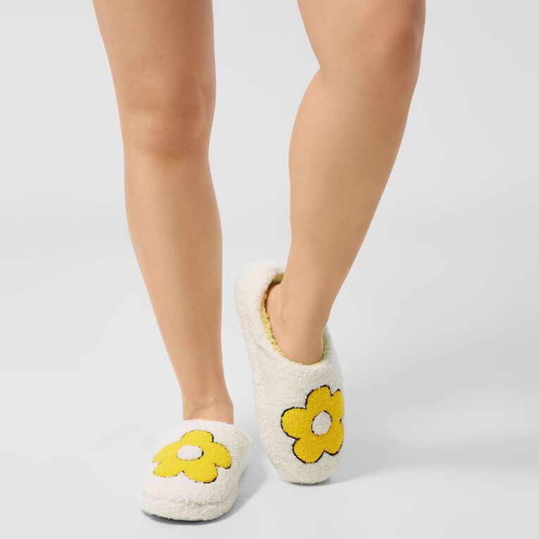 H&H Women's Novelty Fun Slippers, White, hi-res
