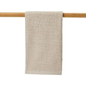 Living & Co Ribbed Hand Towel Natural 40cm x 65cm