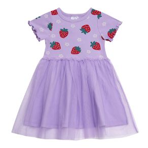 Young Original Toddler Short Sleeve Rib Tulle Dress
