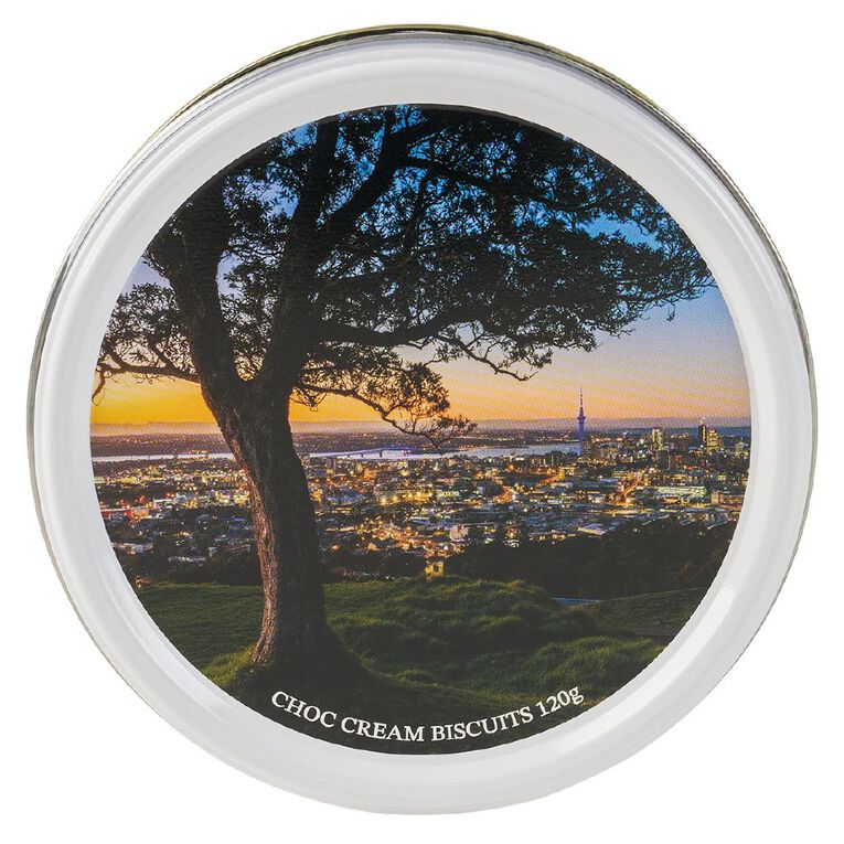 Connoisseurs Christmas Kiwiana Design Tins with Chocolate Cream Biscuits, , hi-res