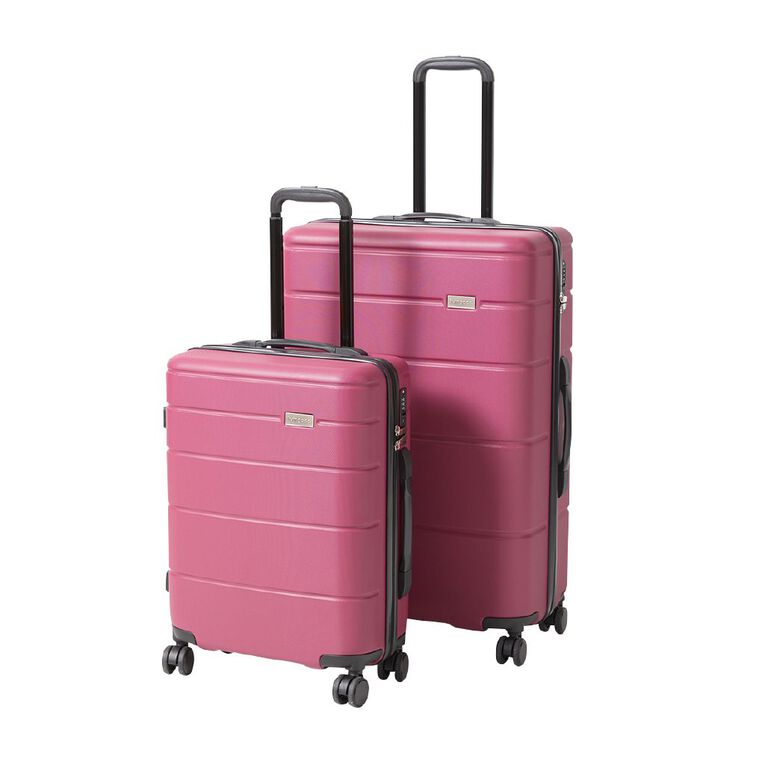 Living & Co 50cm Hard Carry On Suitcase Burgundy, , hi-res
