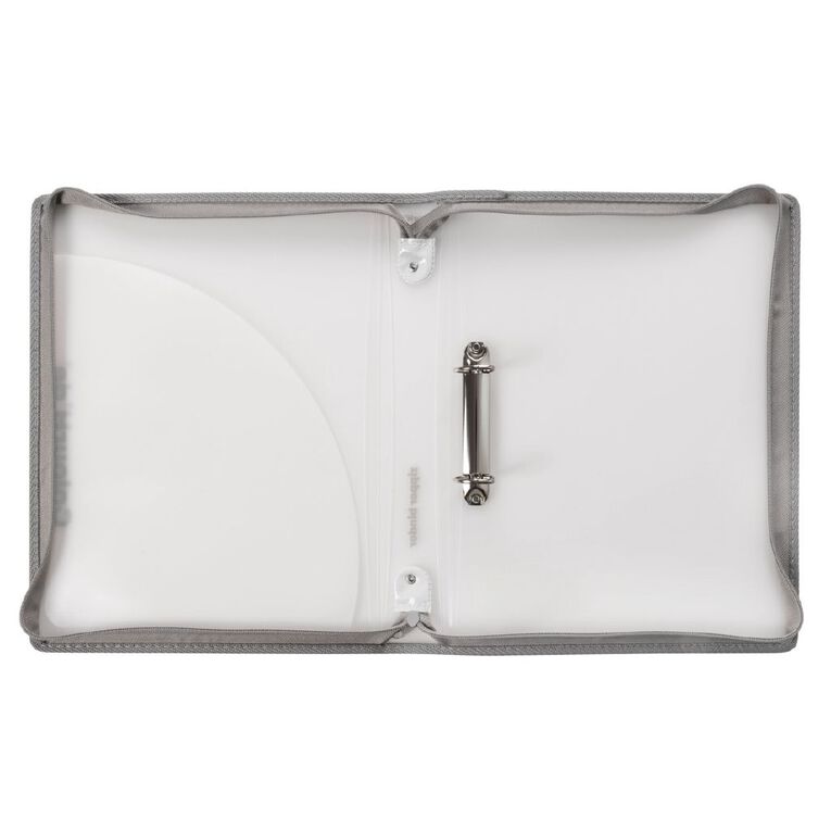 ColourHide Ring Zipper Binder Clear, , hi-res