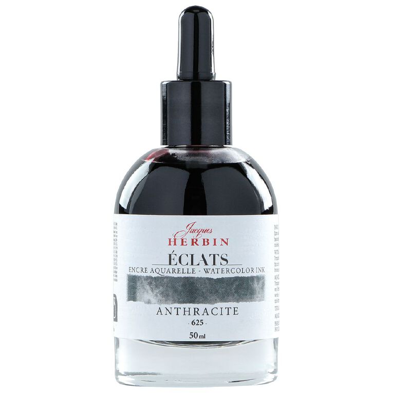 Jacques Herbin Eclats Watercolour Ink 625 Anthracite 50ml, , hi-res