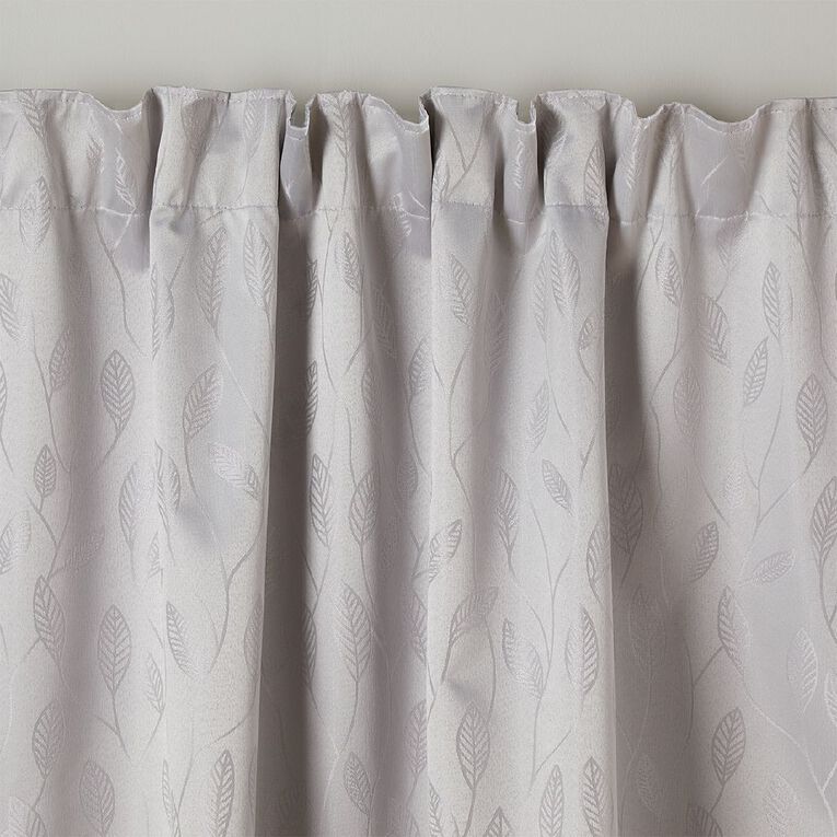 Living & Co Willow Curtains Grey 150-230cm Wide/205cm Drop, Grey, hi-res