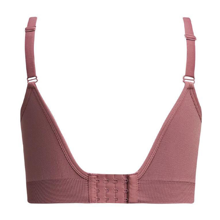 H&H Women's Seamfree Rib Maternity Bra, Purple Dark, hi-res