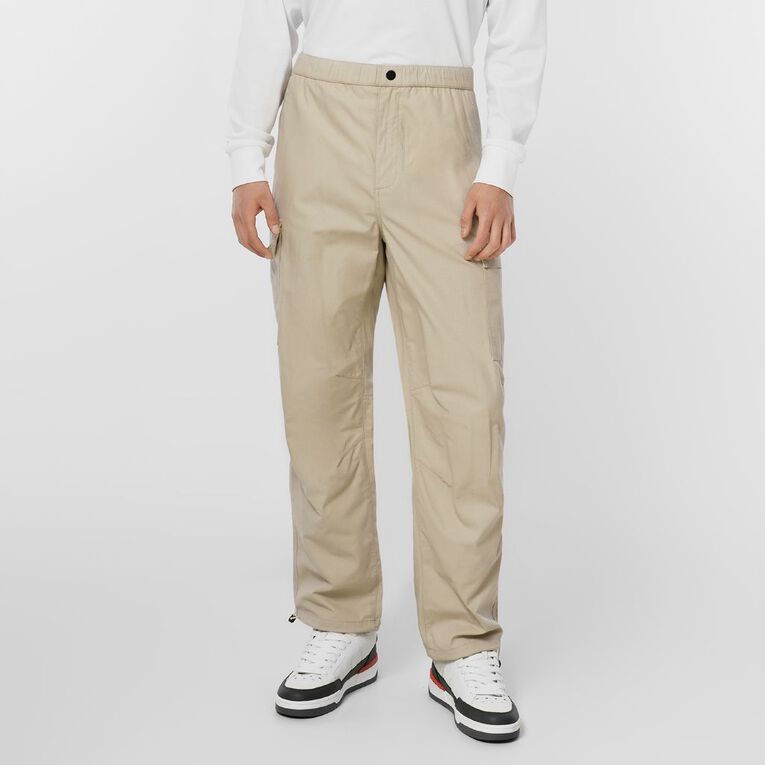 Garage Men's Pants Relaxed Elastic Waist, Brown Light, hi-res