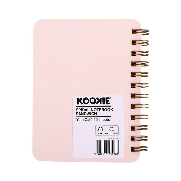 Kookie Yum Cafe Spiral Notebook Sandwich, , hi-res
