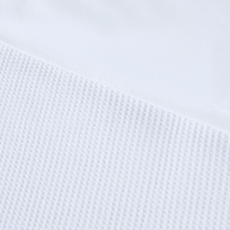 Maison d'Or Duvet Cover Set Luxury Waffle White Queen, , hi-res